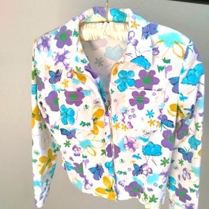 Flower Jean Jacket